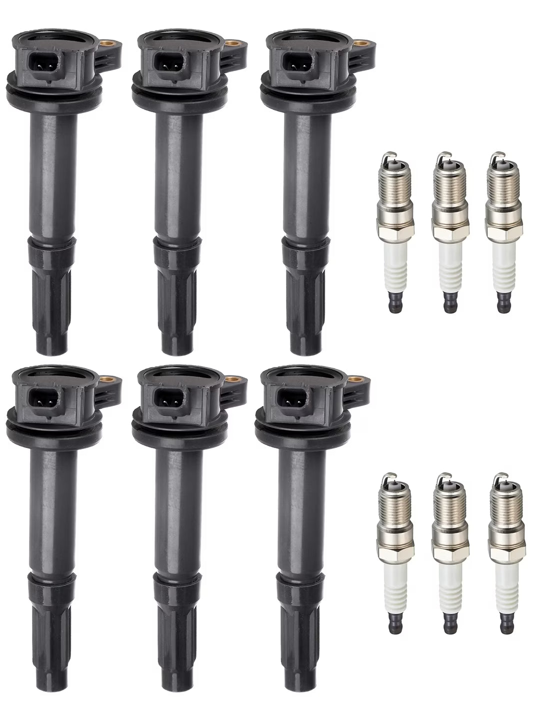 Set of 6 Ignition Coils & Spark Plugs for 2006 Lincoln Zephyr 3.0L V6 V45972