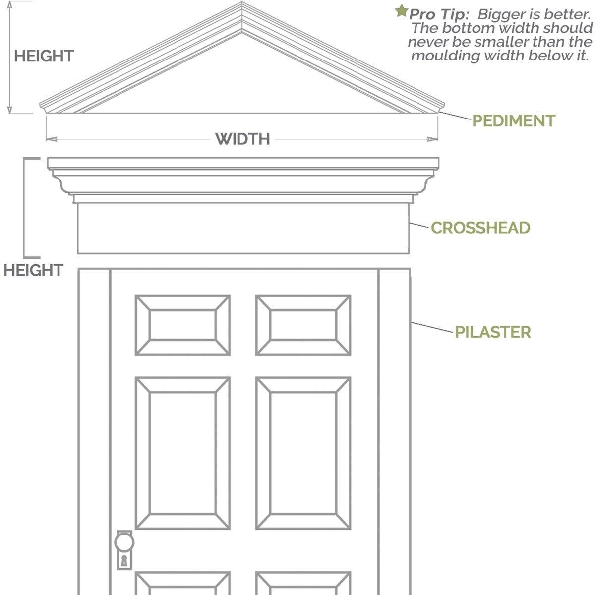 Raised Panel PVC Pilaster with Capital and Base (Pair) D71686