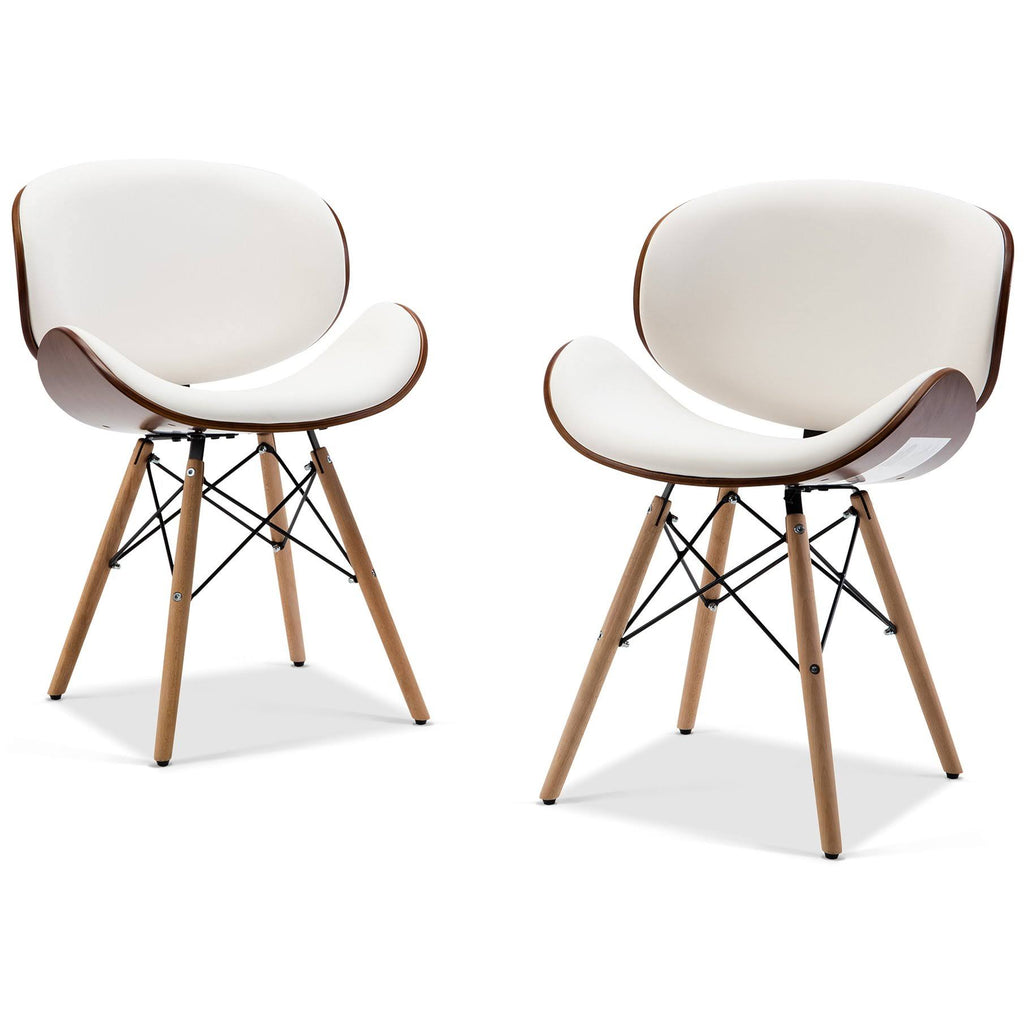 White Accent Dining Chair Set of 2 E195280