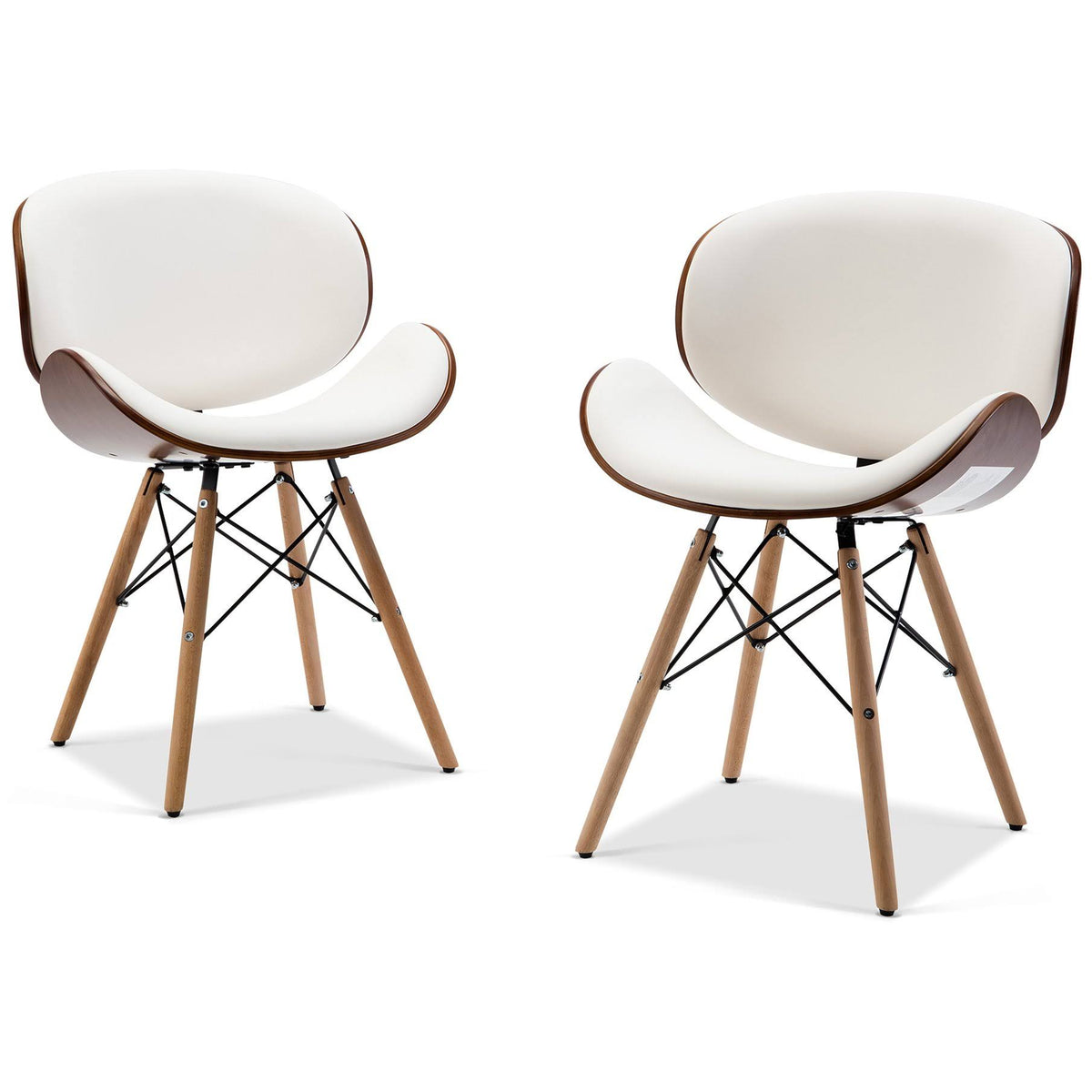 White Accent Dining Chair Set of 2 E195280