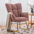 Grey Velvet Upholstered Glider Rocker I535549