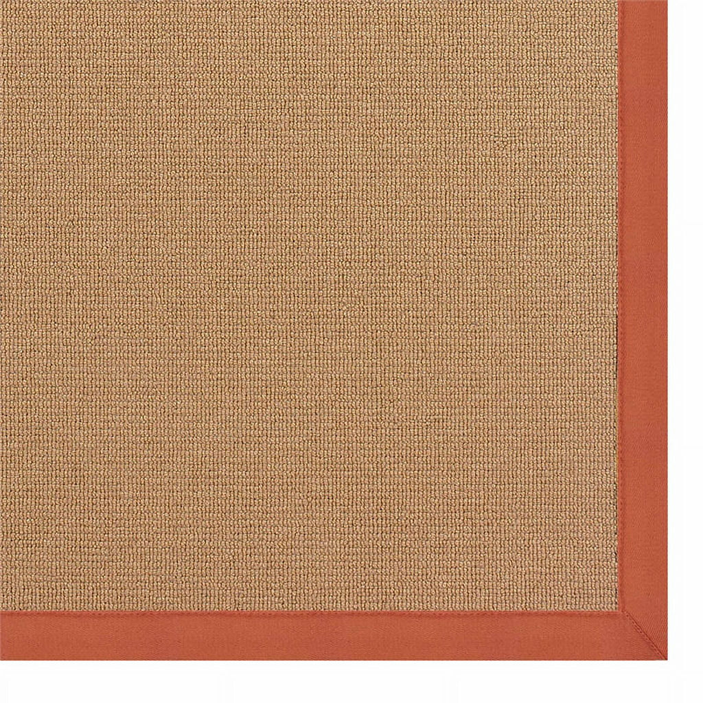 Brown and Burnt Orange Wool Rug Y716