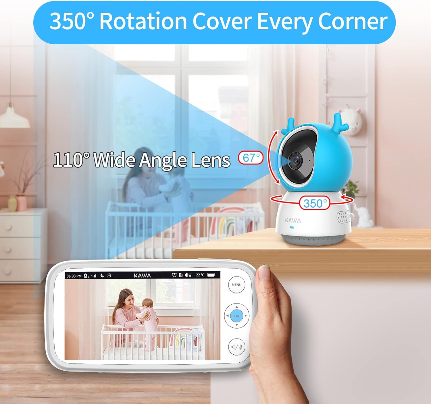 5" 720P HD Video Baby Monitor with Night Vision G602125