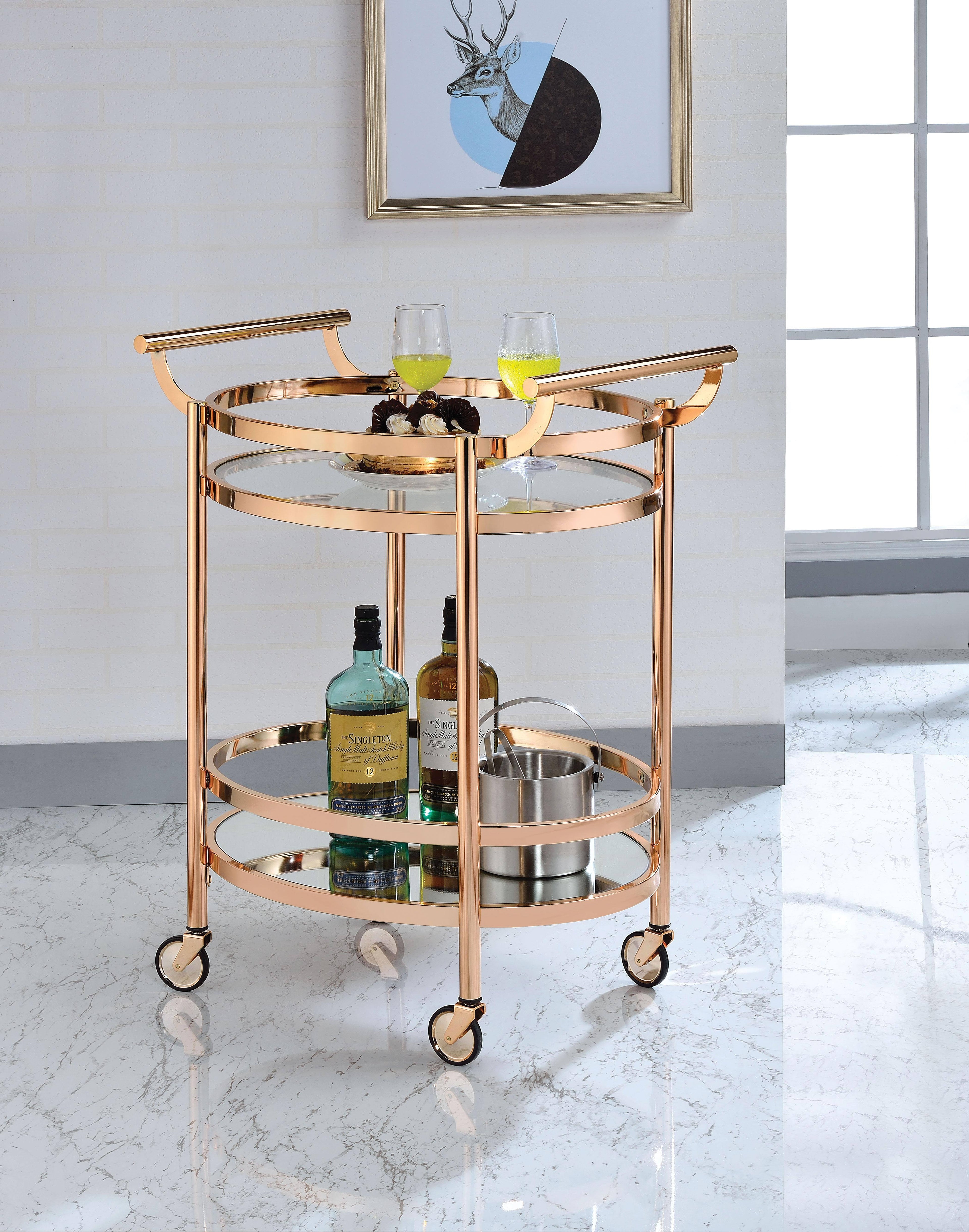 Clear Glass Serving Cart K686