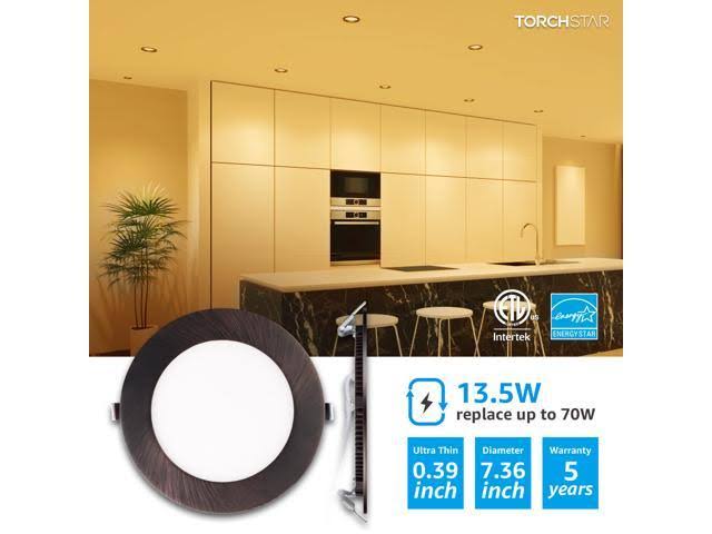 13.5W 6x22 Dimmable Slim LED Recessed Light, 2700K Soft White, 850lm A9118
