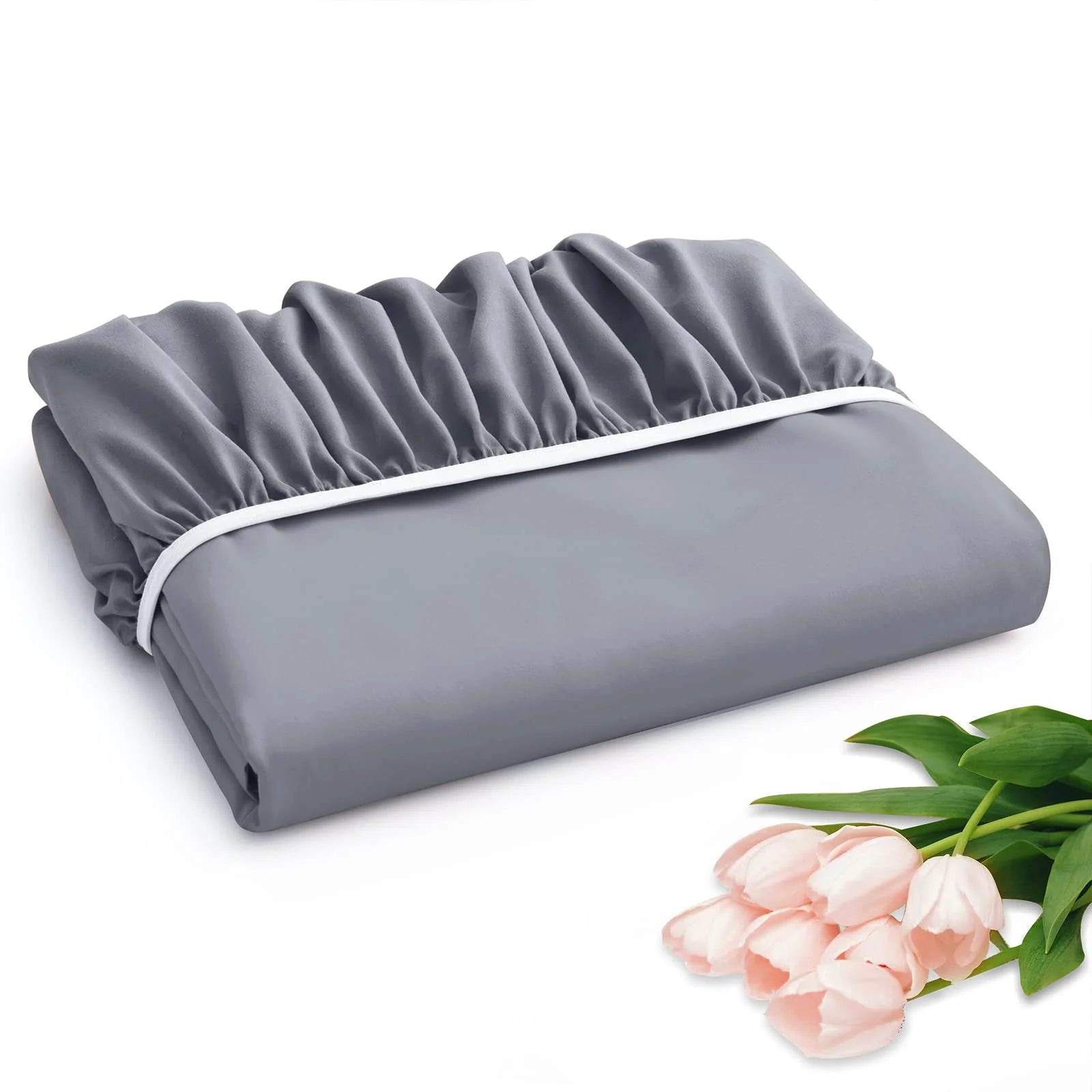 Queen Size 24 Inch Deep Pocket Microfiber Fitted Sheet Q918