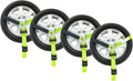 8 Pack 2 x 8' Car Tie Down Ratchet Strap with Flat Hook Green Tire Straps N1167