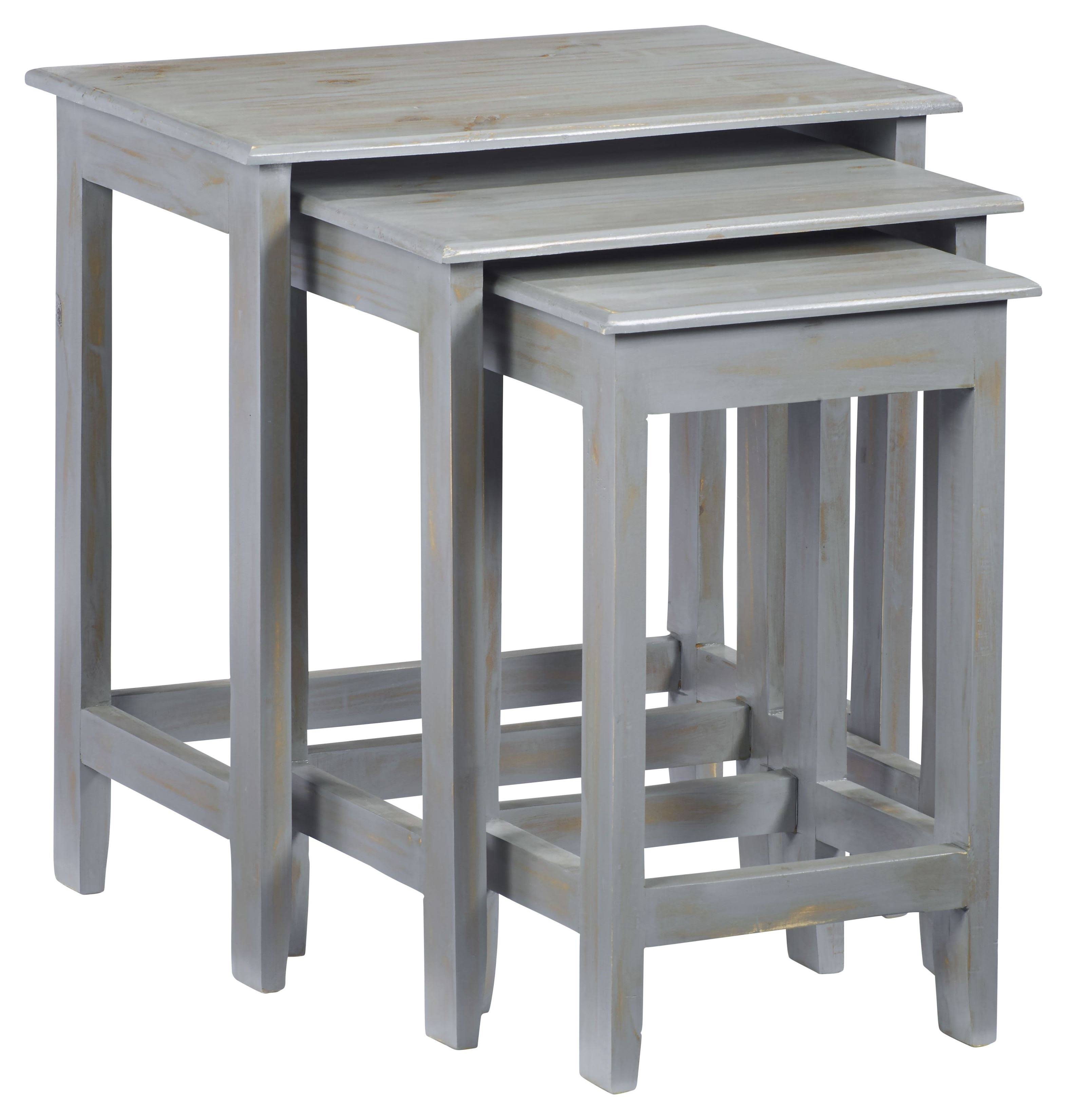 Rustic Gray Nesting Tables (3 Pieces) A326124