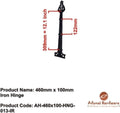 Antique Iron False Hinge Front 18.2 Inch x 8 Pack Black Powder Coated B3851