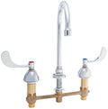 Brass Medical Faucet, 8x22 Centers, 133x Swivel W989509