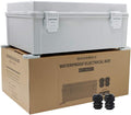 Outdoor Electrical Box Weatherproof Plastic Hinged Cover with 2 NPT 3/4” Glands T1626