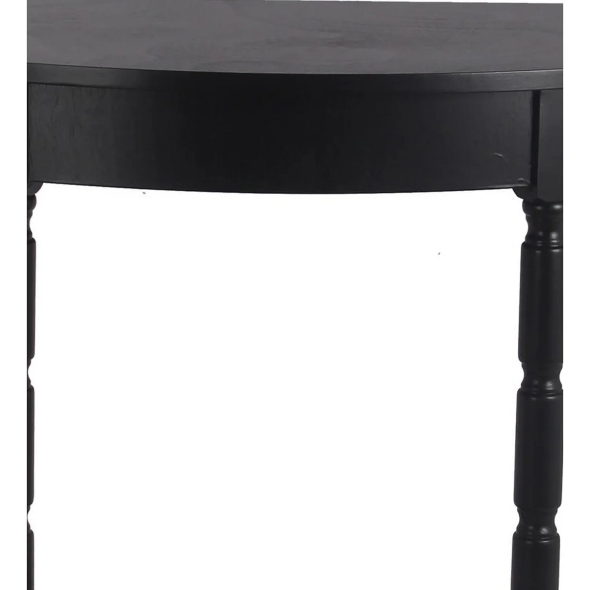 Gray Wooden Console Table with Open Shelf and Turned Legs H5277