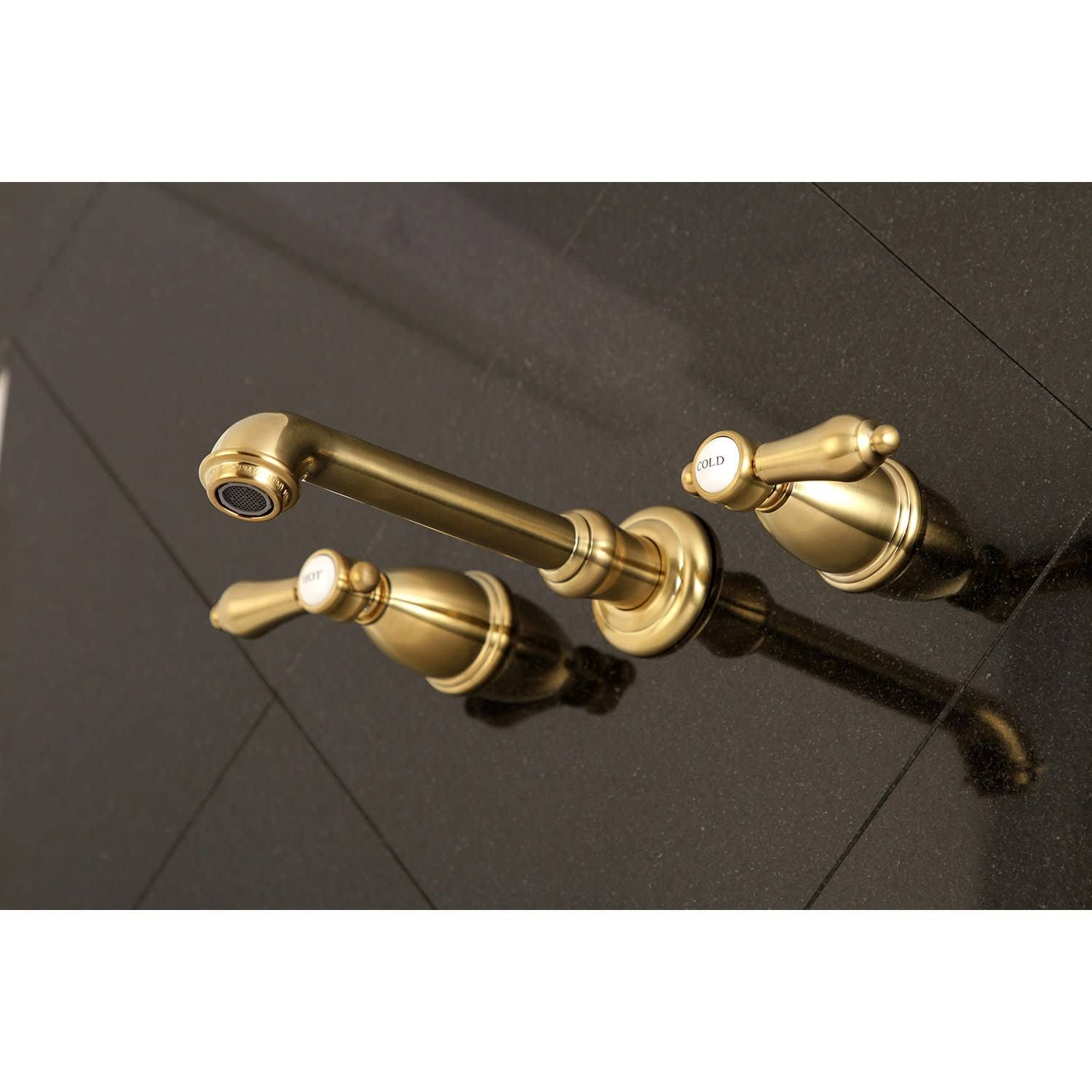 Two-Handle Wall Mount Bathroom Faucet, Oil Rubbed Bronze L604440