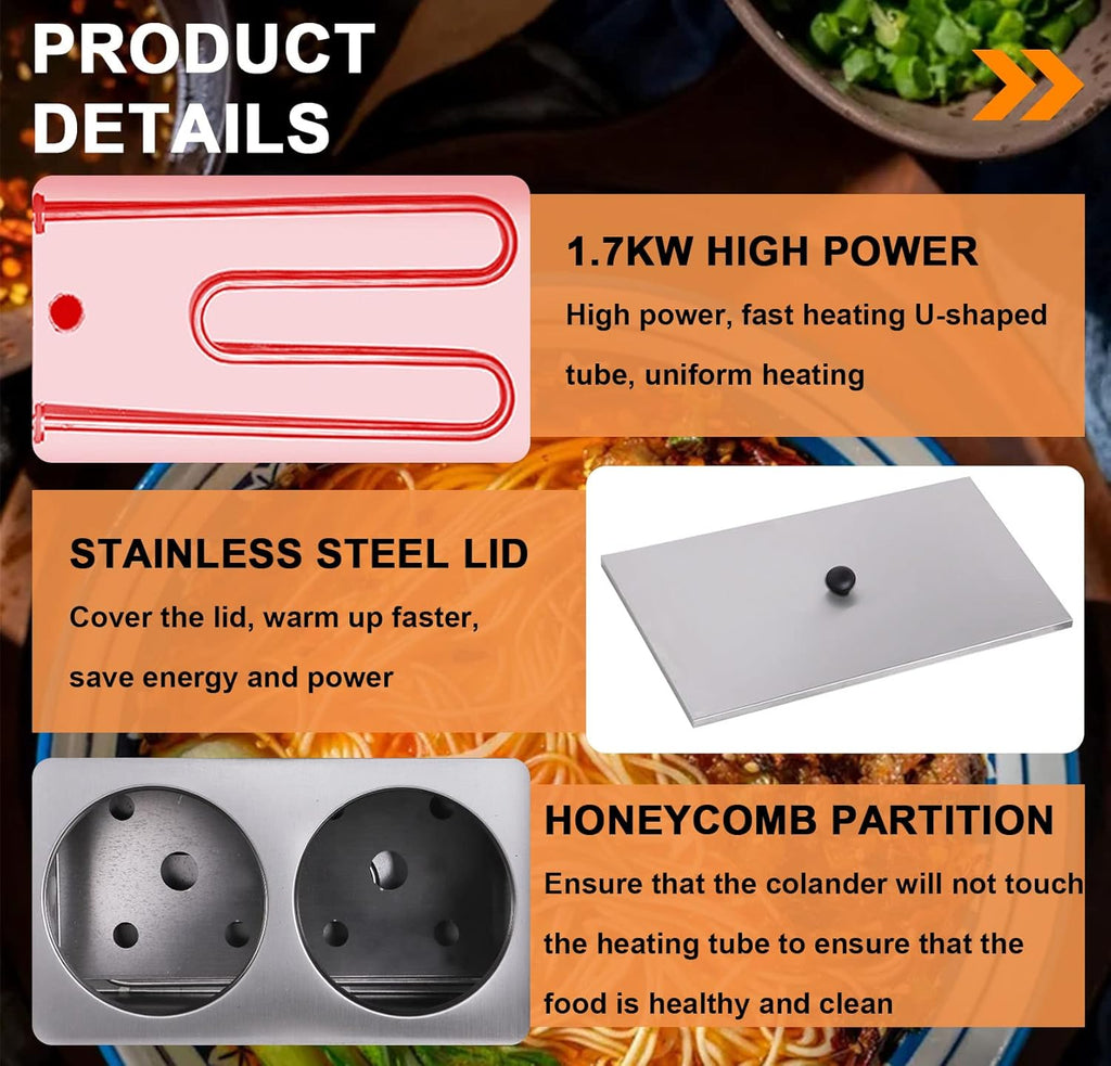 2 Holes 1500W Commercial Pasta Cooker N34324