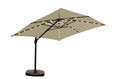 Tan Solar Powered Cantilever Patio Umbrella with Base B178281