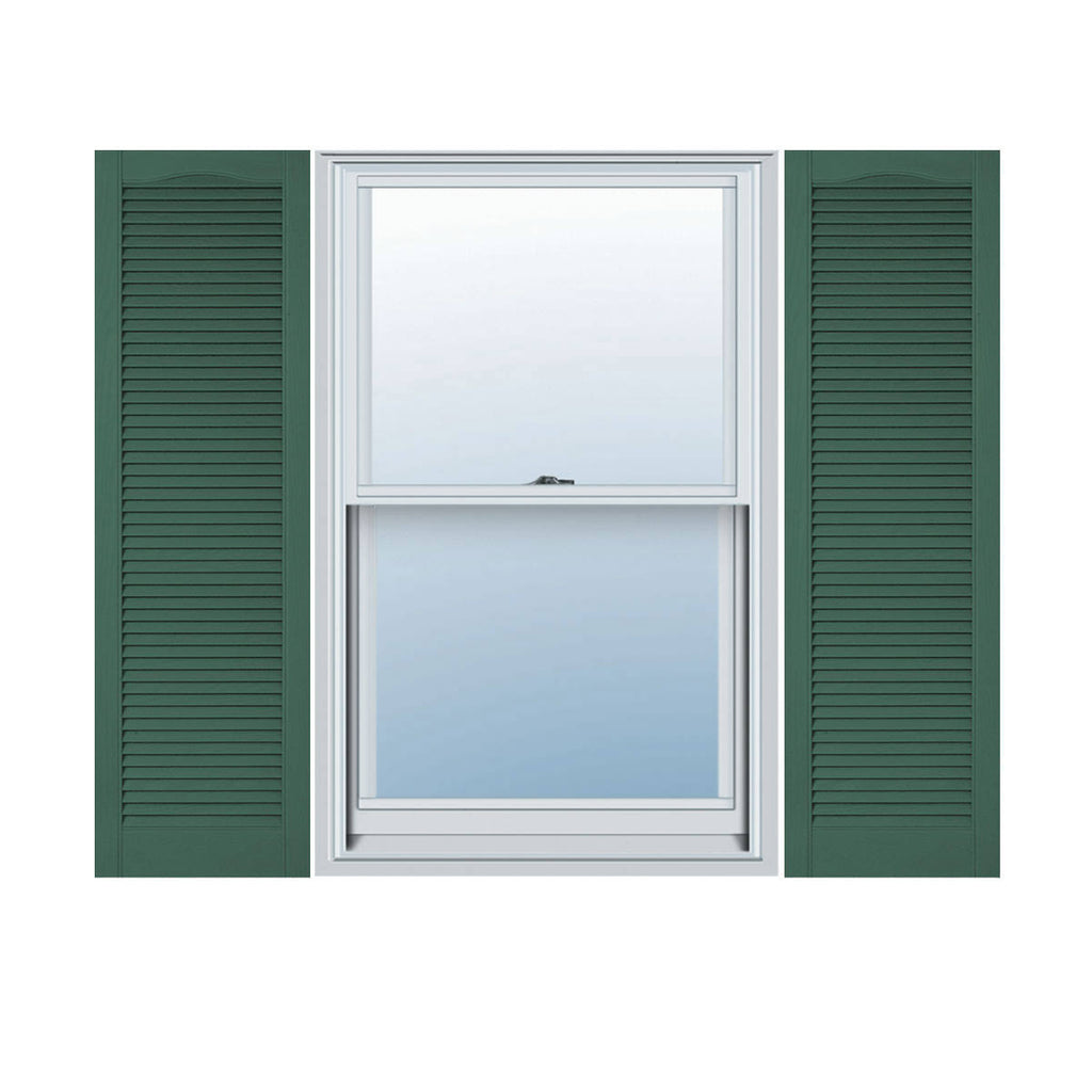 Forest Green Vinyl Louver Shutters W39538
