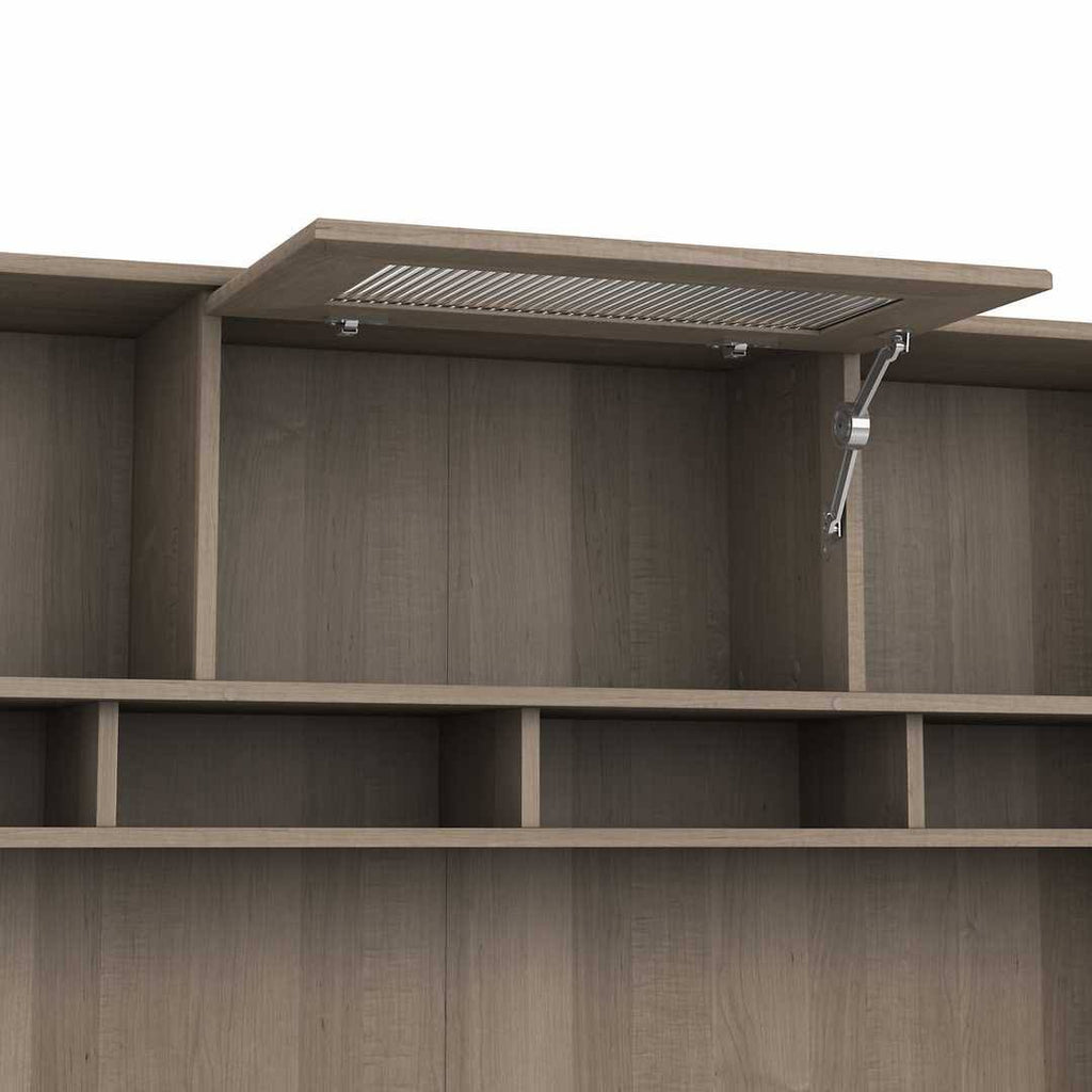 60W Hutch Linen White Oak Y562