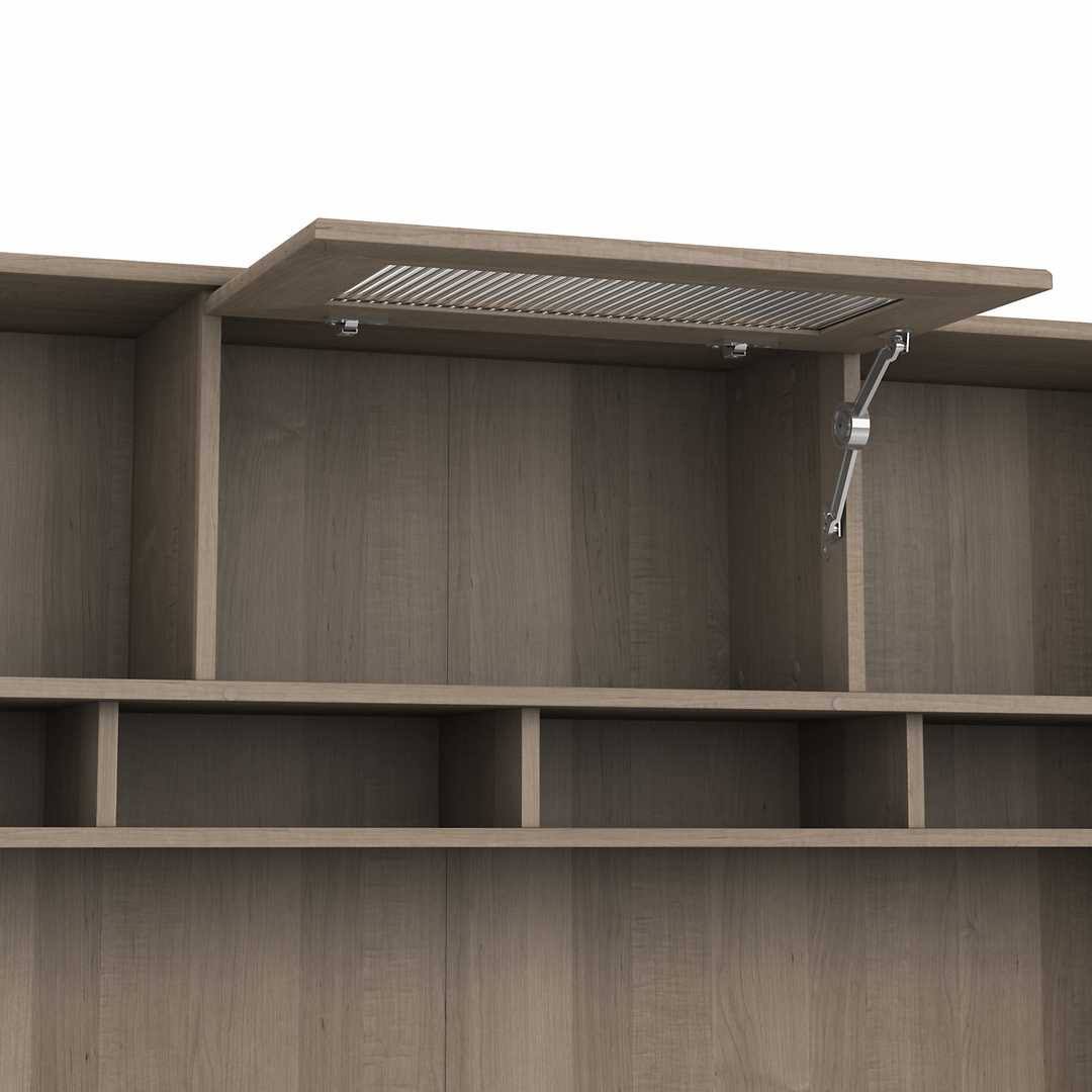 60W Hutch Linen White Oak Y562
