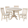 Round Extension Dining Table with 4 Cafe Chairs C22751