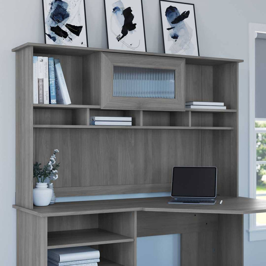 60W Hutch Linen White Oak Y562