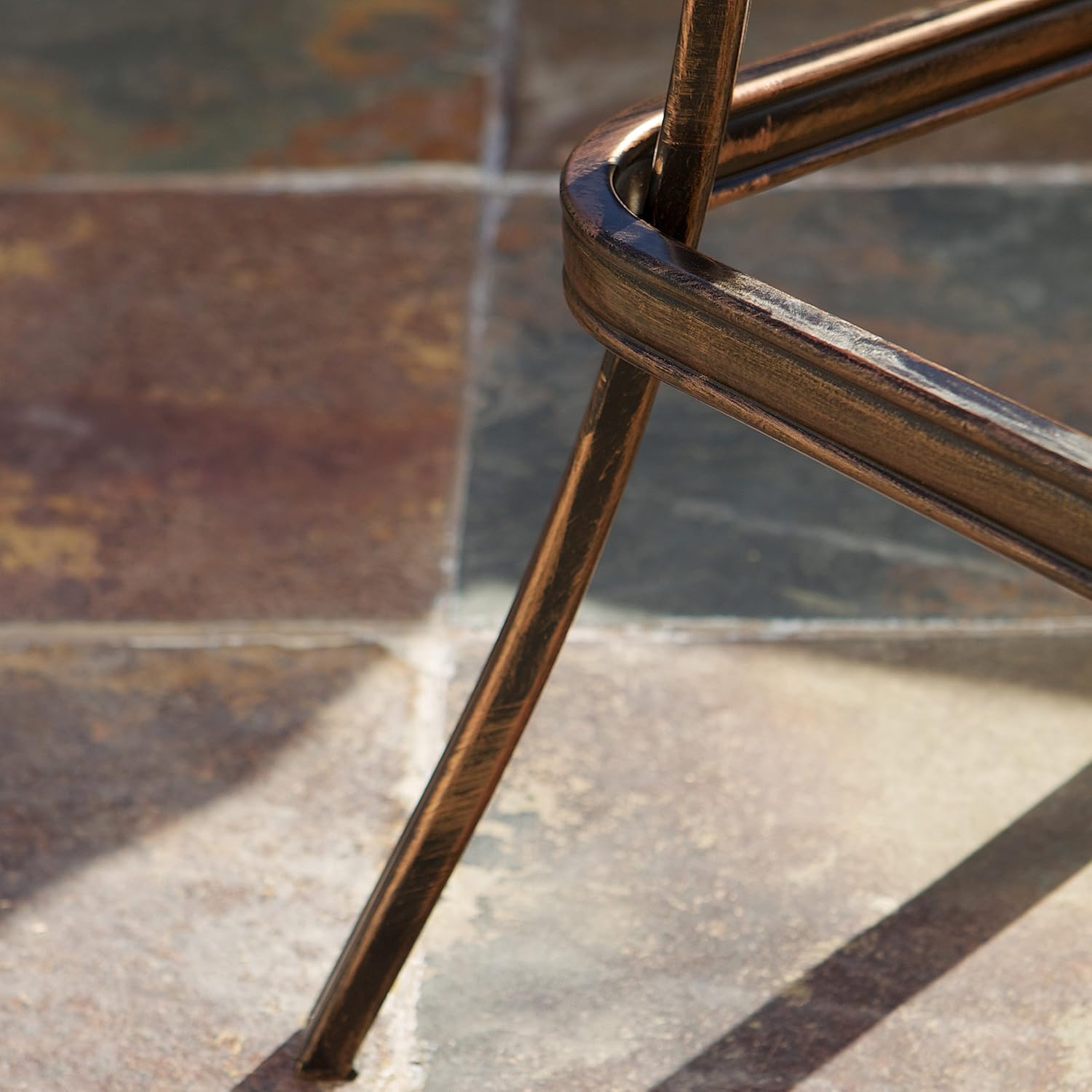 Copper Cast Aluminum Barstool with Cushion K7930