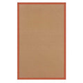 Brown and Burnt Orange Wool Rug Y716
