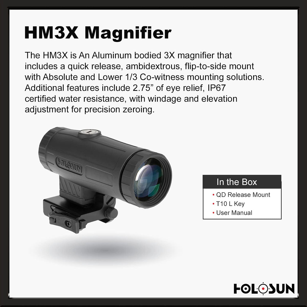 3x Red Dot Magnifier with QD Mount G5844