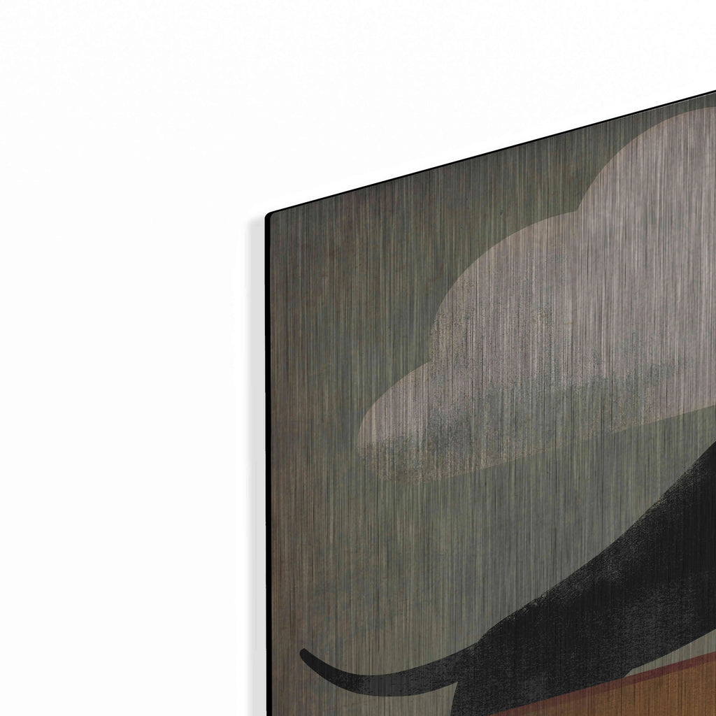 Black Dog Canoe Ride Metal Wall Art, 24"x24" F462