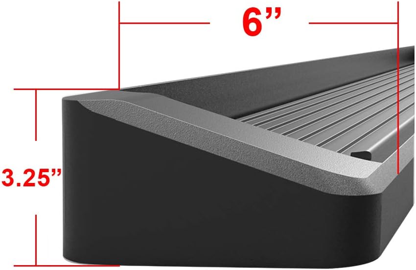 6in Black Running Boards Y616677