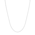 18K White Gold 0.55mm Box Chain Necklace with Lobster Lock X2363