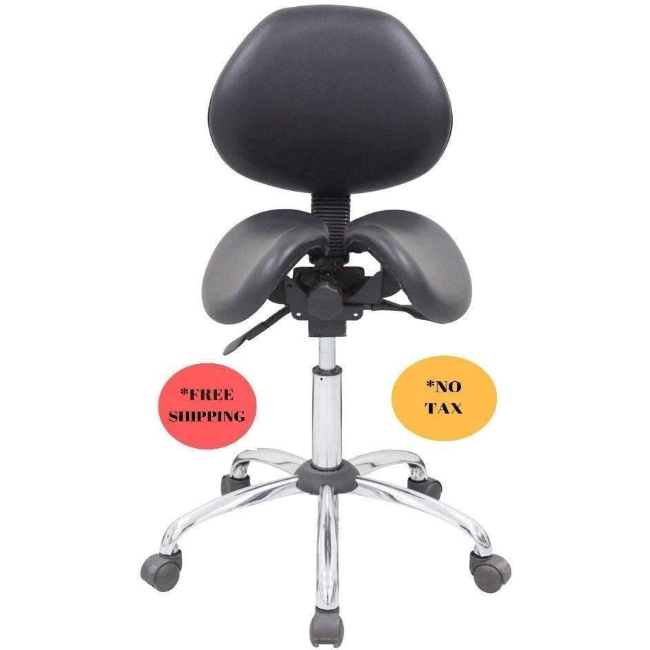 Multi Adjustable Saddle Stool with Backrest O711