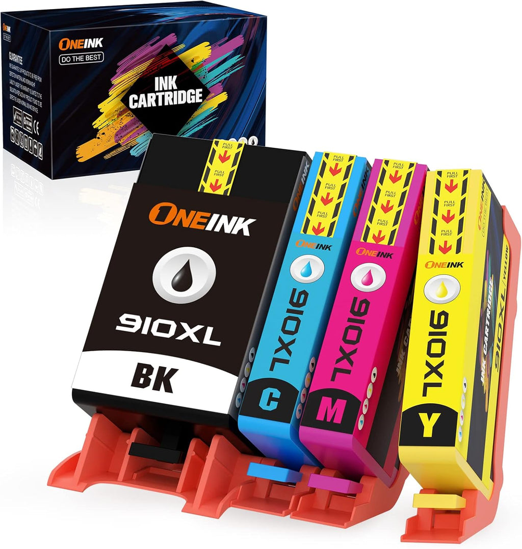 4Packs Ink Cartridges for HP Officejet Pro Printers (BK/C/M/Y) J198