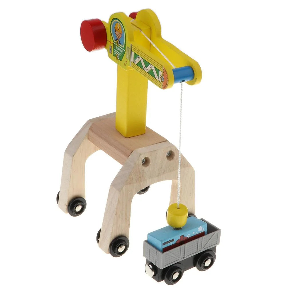 Wooden Toy Trains Set Building Blocks Construction Kits W684