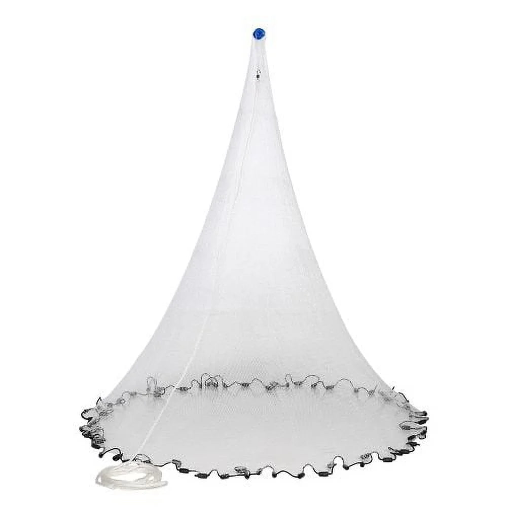 Cast Net, Clear, 4' radius, 3/8" mesh, 3/4 Lb wts X72664