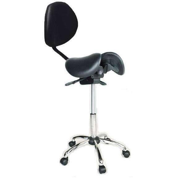 Multi Adjustable Saddle Stool with Backrest O711