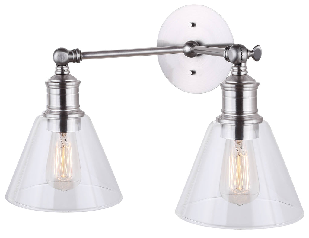 Brushed Nickel 2 Light Vanity T6254