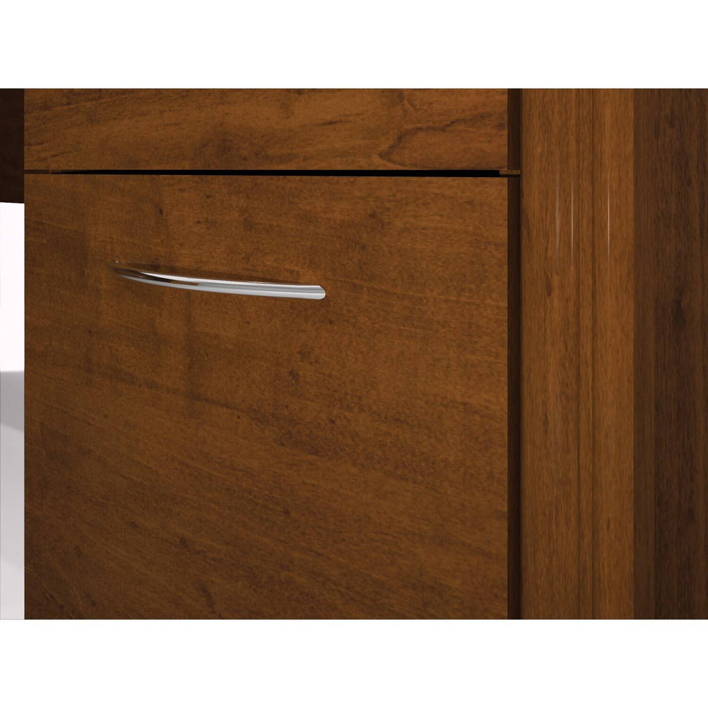 Tuscany Brown Executive Desk with Dual Half Peds K3356