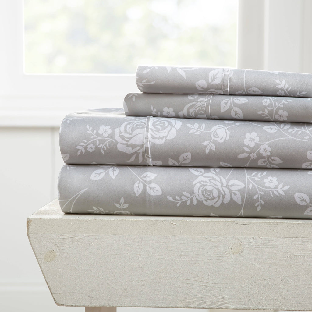 Patterned Sheet Set (California King - Rose Grey) E433