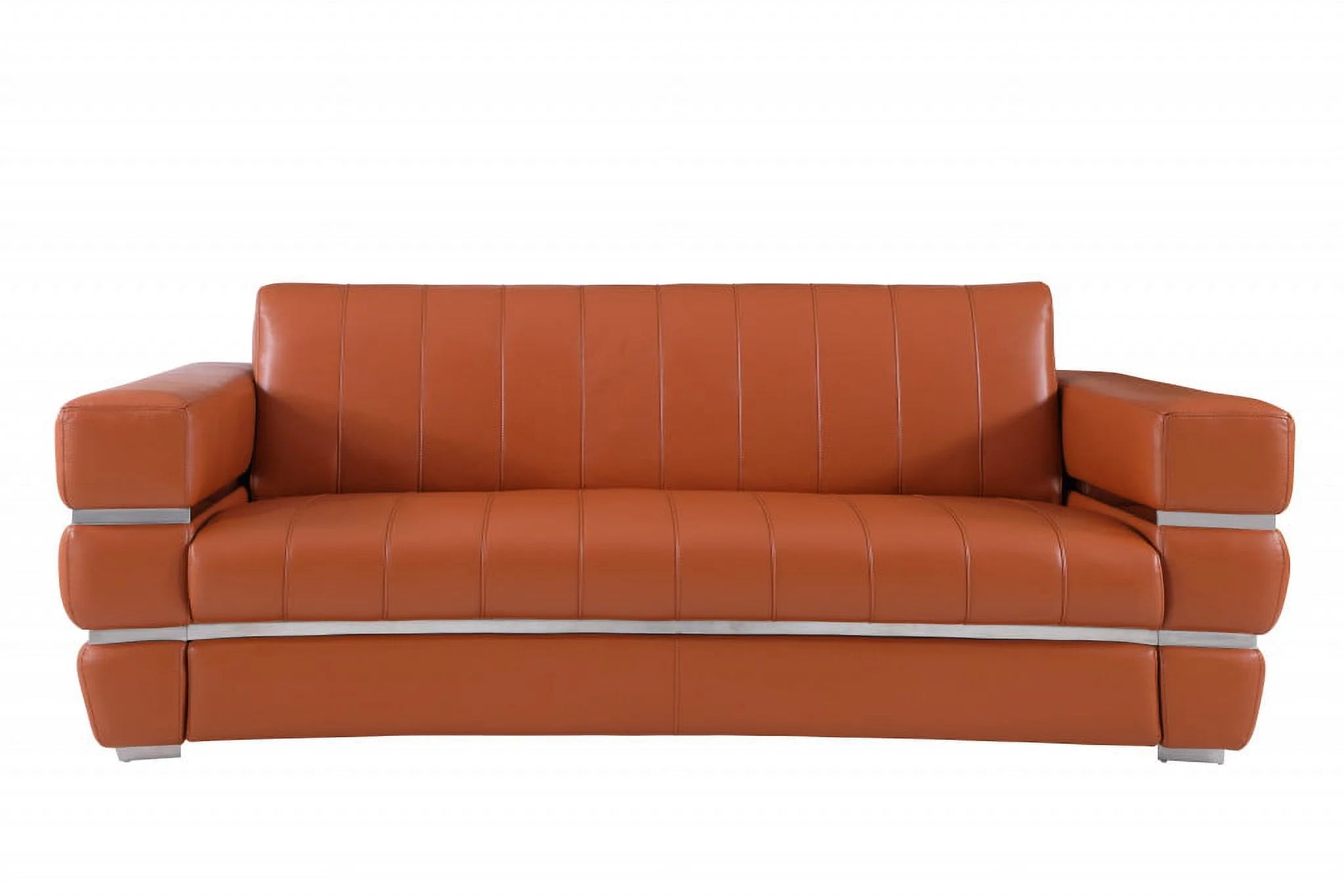 Camel Italian Leather Six Person Seating Set Z7404