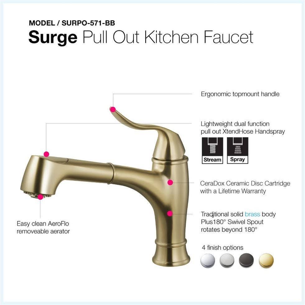 Oil Rubbed Bronze Pull Out Kitchen Faucet I66972