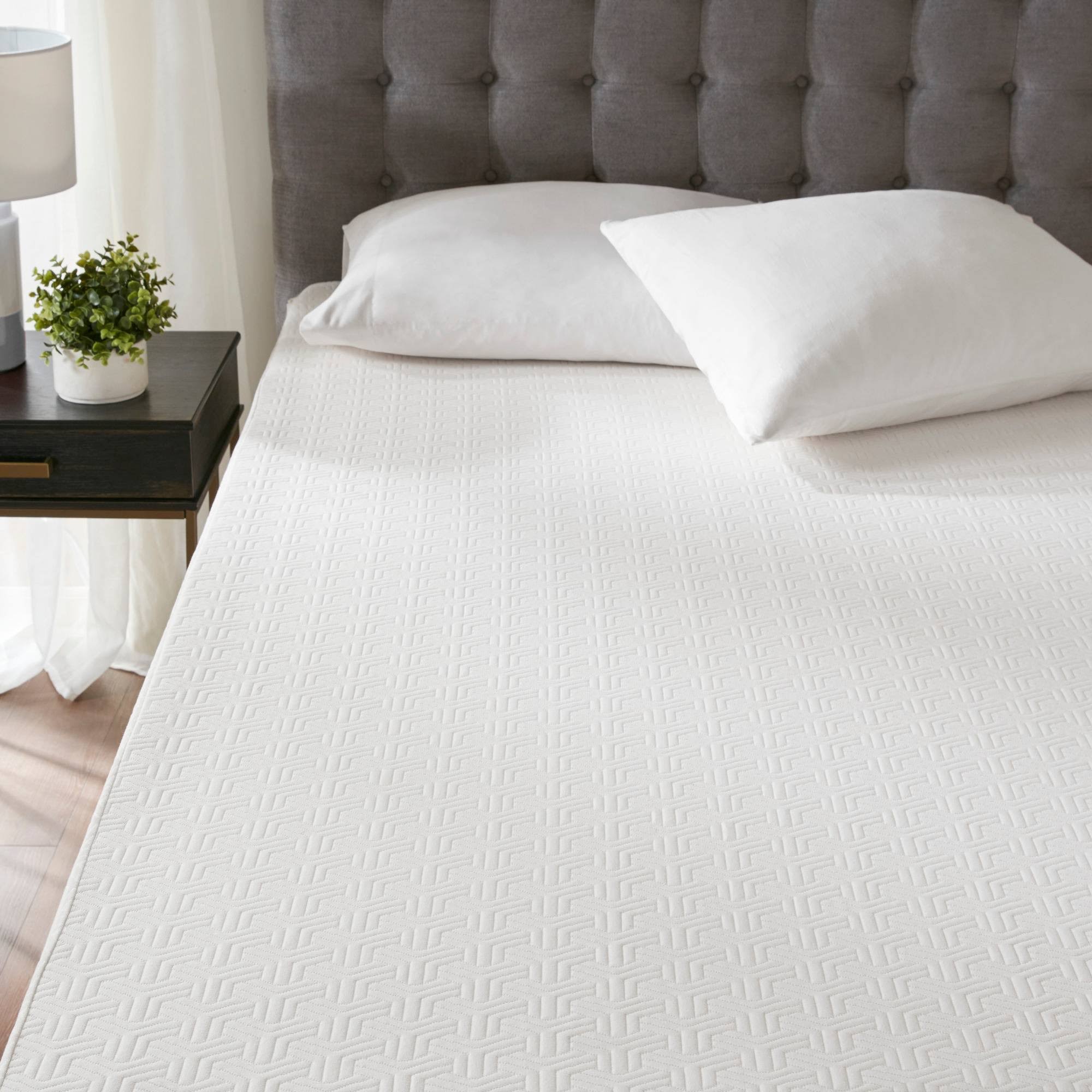 White Twin Memory Foam Mattress Topper W568