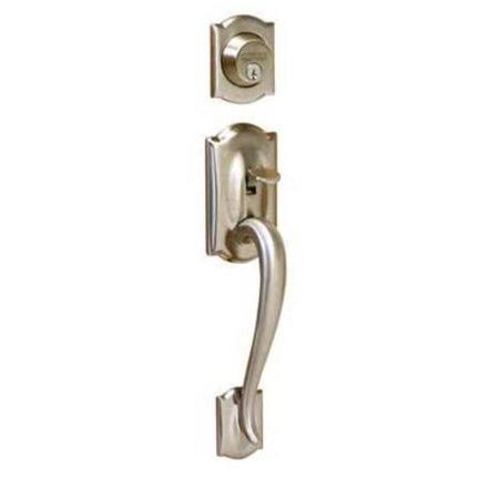 Satin Nickel Double Cylinder Handleset Y93555