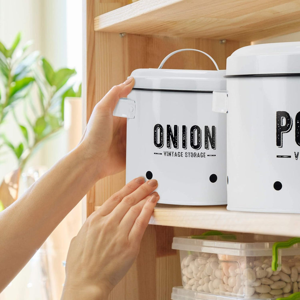 Farmhouse Kitchen Storage Canister Set of 3, Pack of 2 B219699