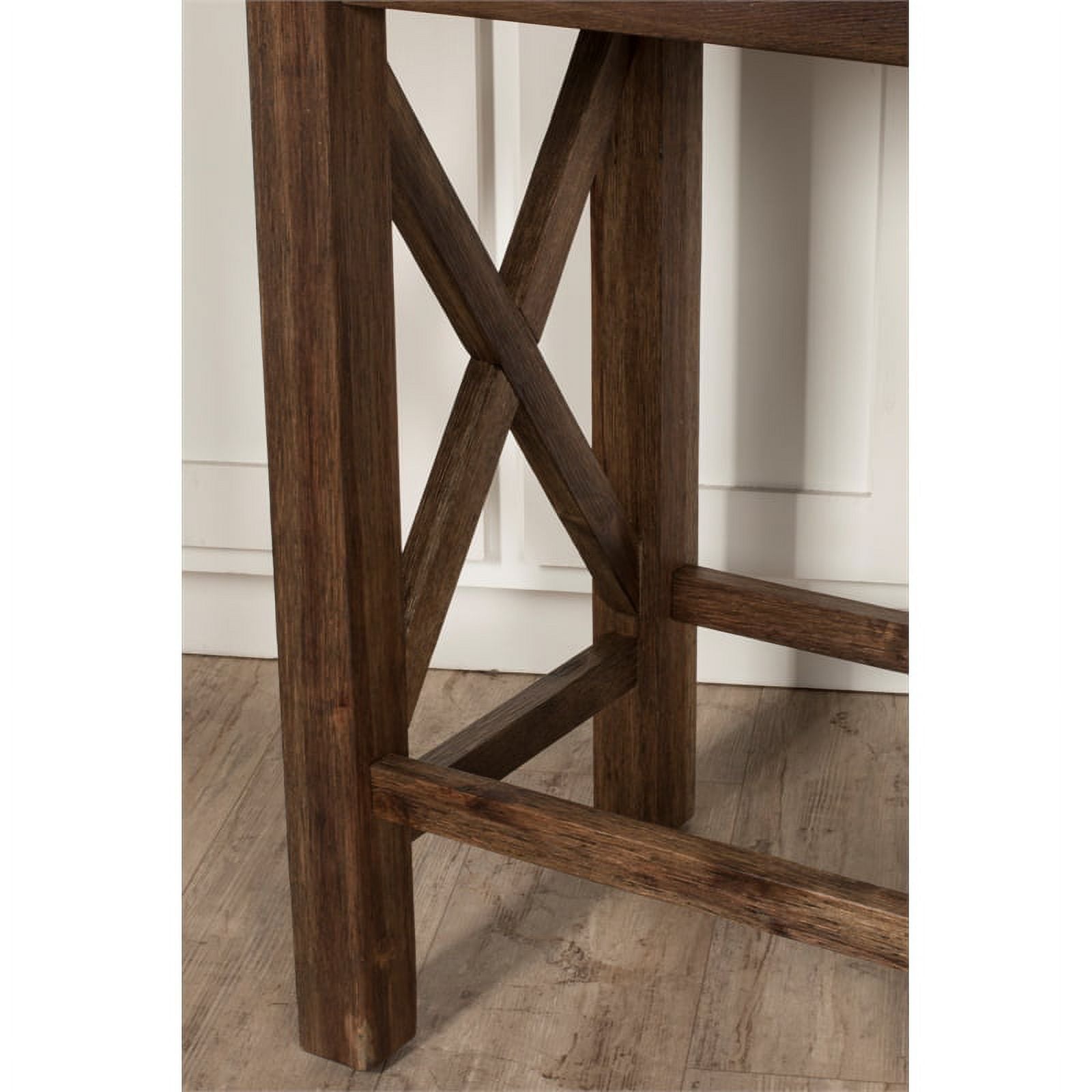 26" Wood/Faux Leather Counter Stool in Brown (Set of 2) K604522