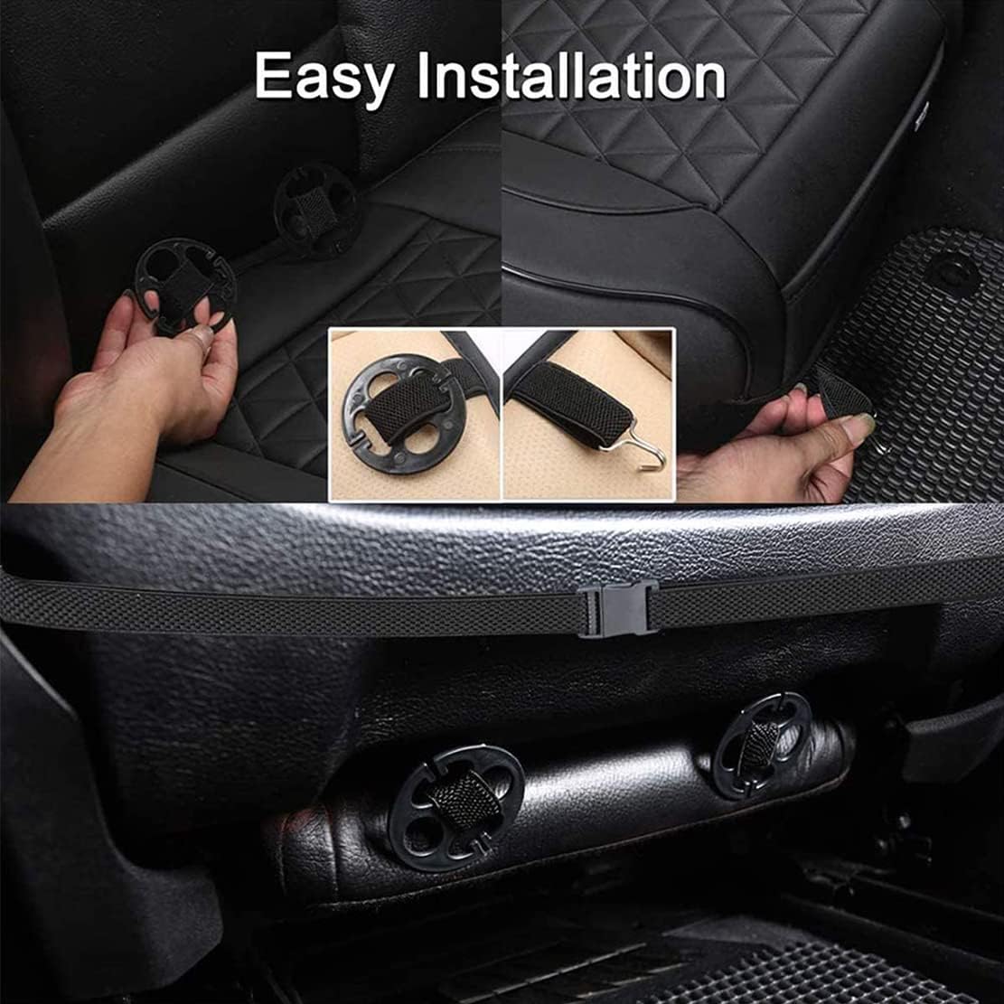 Waterproof PU Leather Car Seat Covers for 5 Seats, Black A60346