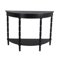 Gray Wooden Console Table with Open Shelf and Turned Legs H5277