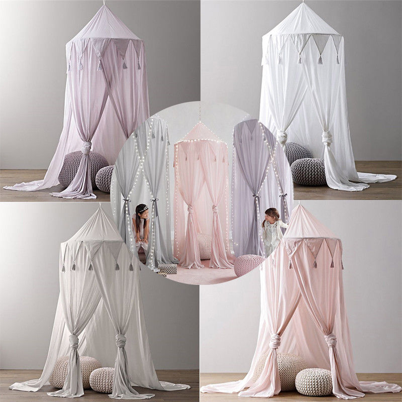 Kids Baby Princess Bed Canopy Mosquito Net Children Castle Play Tent Hanging E9939