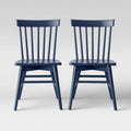 Set of 2 Dark Blue Windsor Dining Chair K192