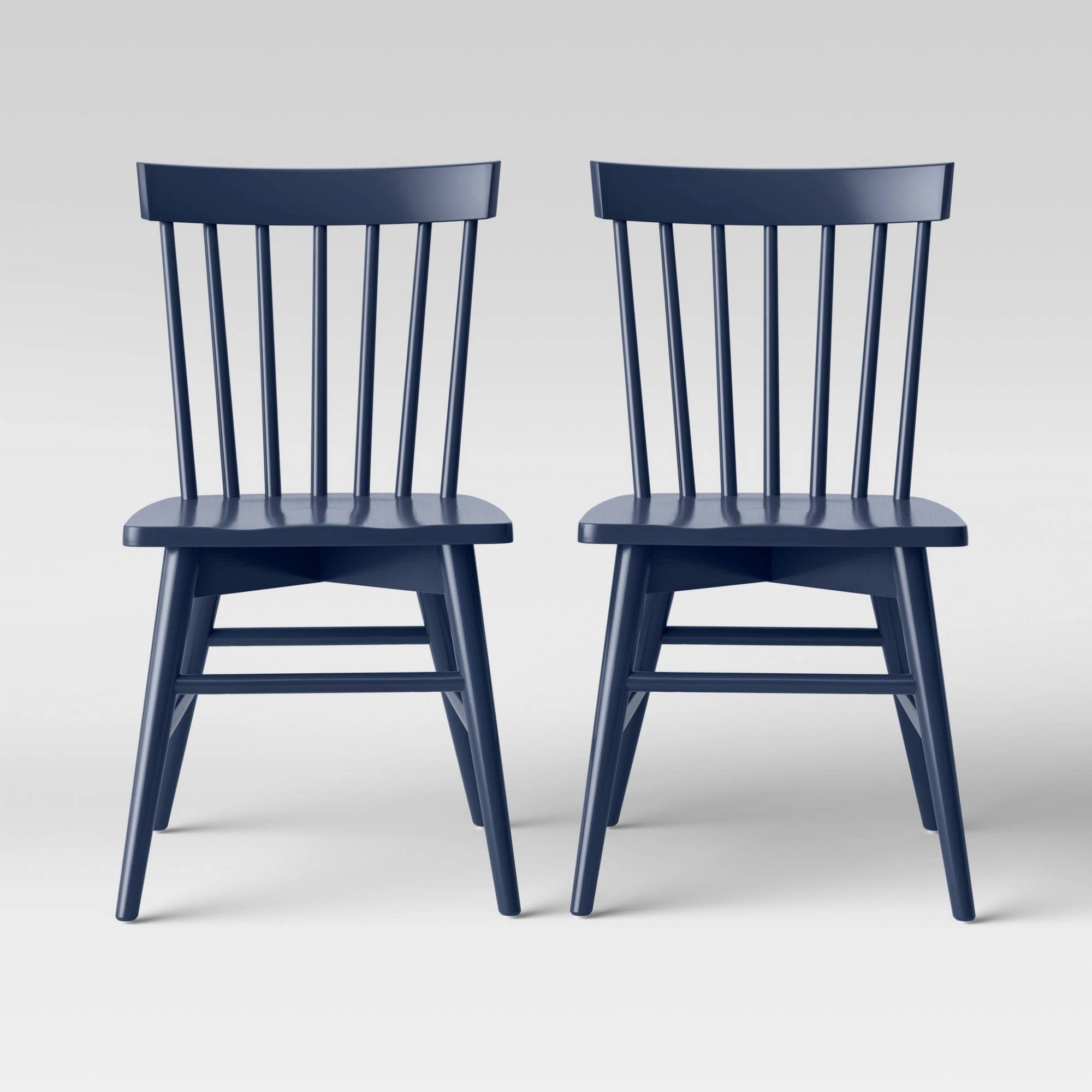 Set of 2 Dark Blue Windsor Dining Chair K192