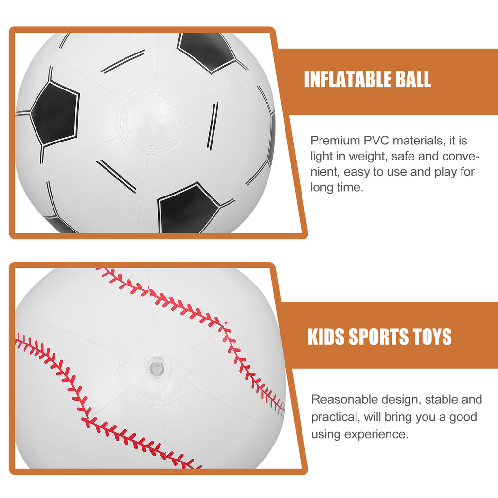 8 Pcs Inflatable Beach Ball Sports Balls for Kids B257493